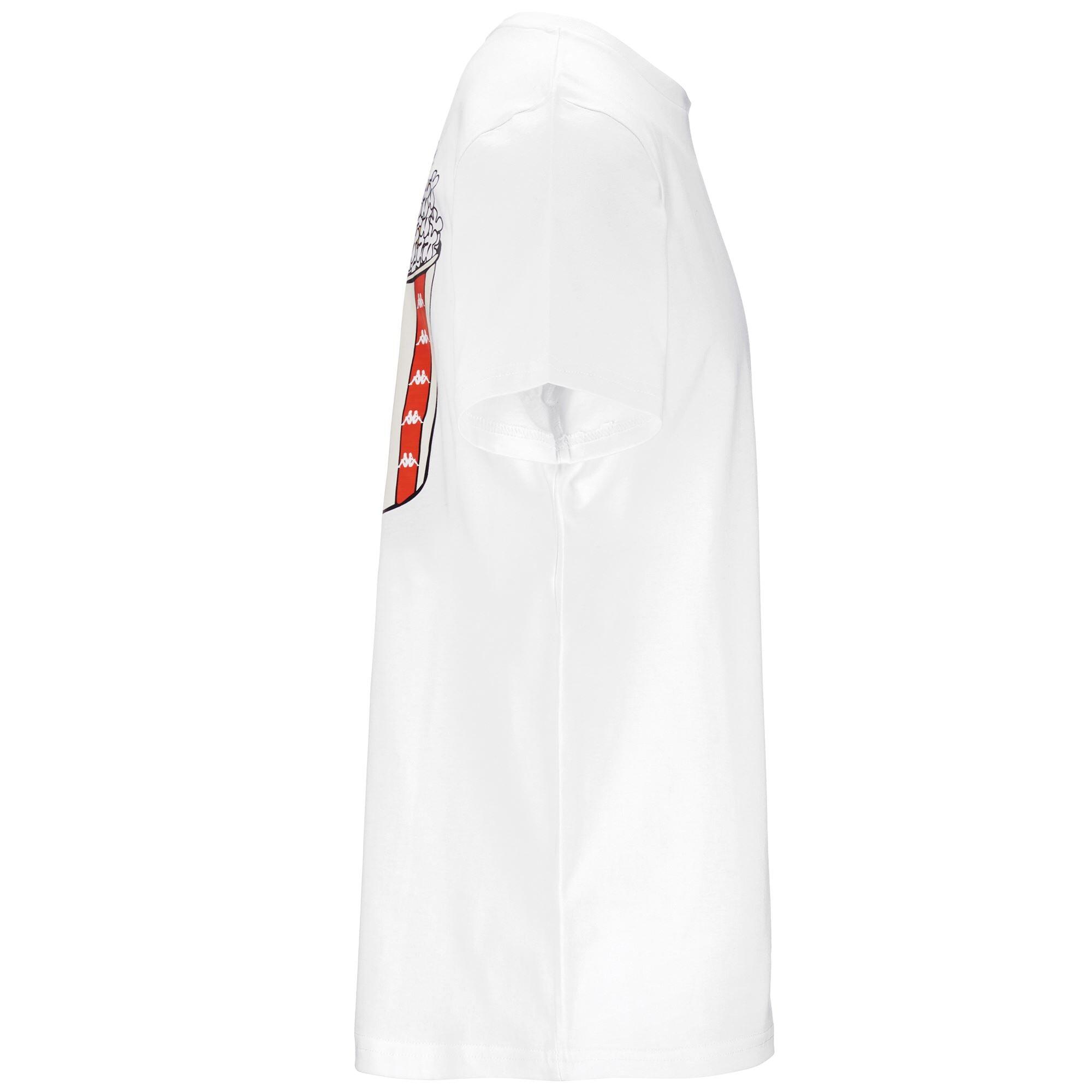 kappa t-shirt da uomo e donna in cotone bianco da fitness 2/4
