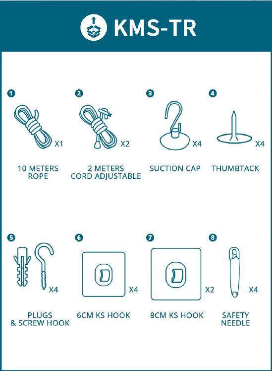 Travelnet Kit de montage pour moustiquaire 4/4
