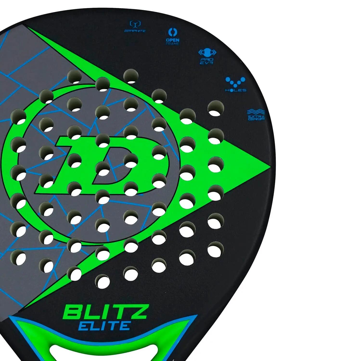 Raquette de paddle DUNLOP BLITZ ELITE adulte noir/vert 2/5
