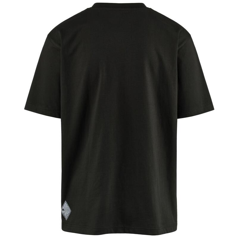 kappa t-shirt da uomo in cotone nero da fitness