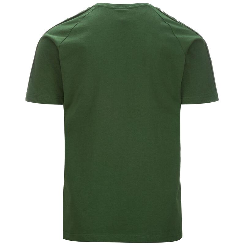 kappa t-shirt da uomo in cotone verde da fitness