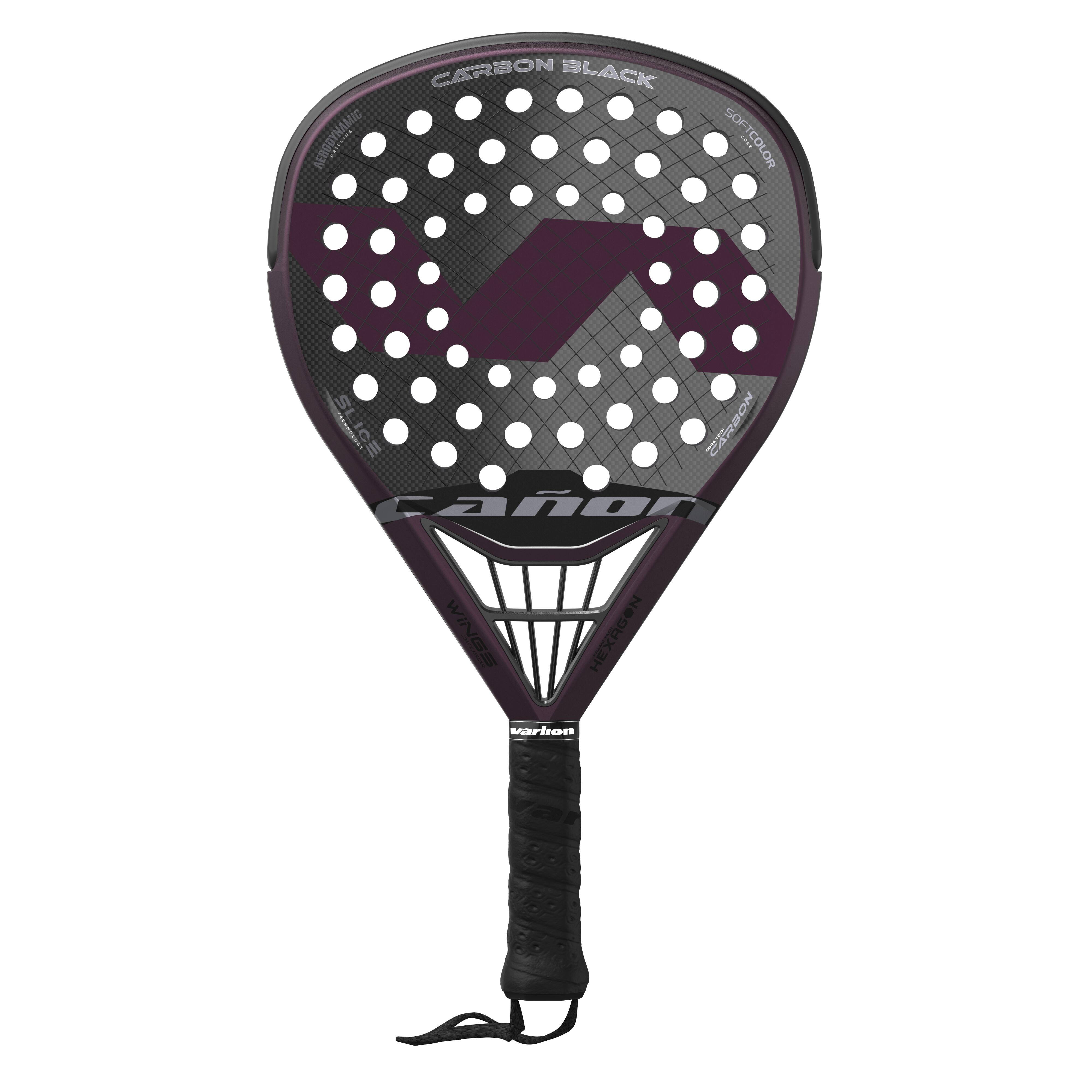 Raquete de padel varlion cañon carbon black