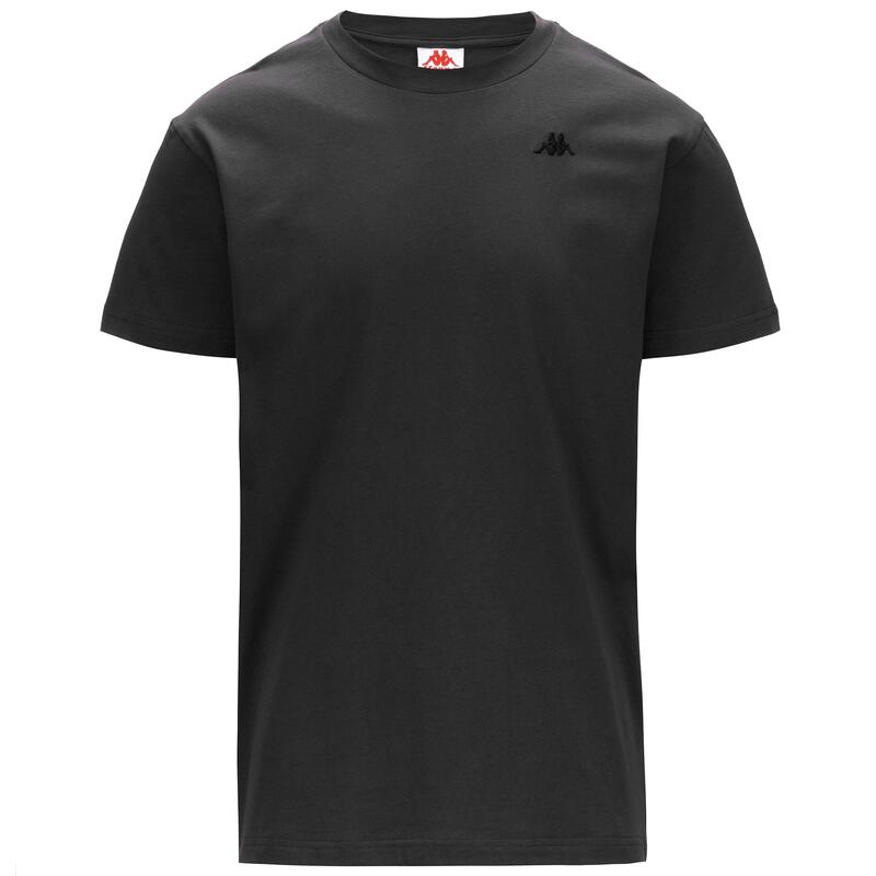 kappa t-shirt da uomo in cotone grigio da fitness .