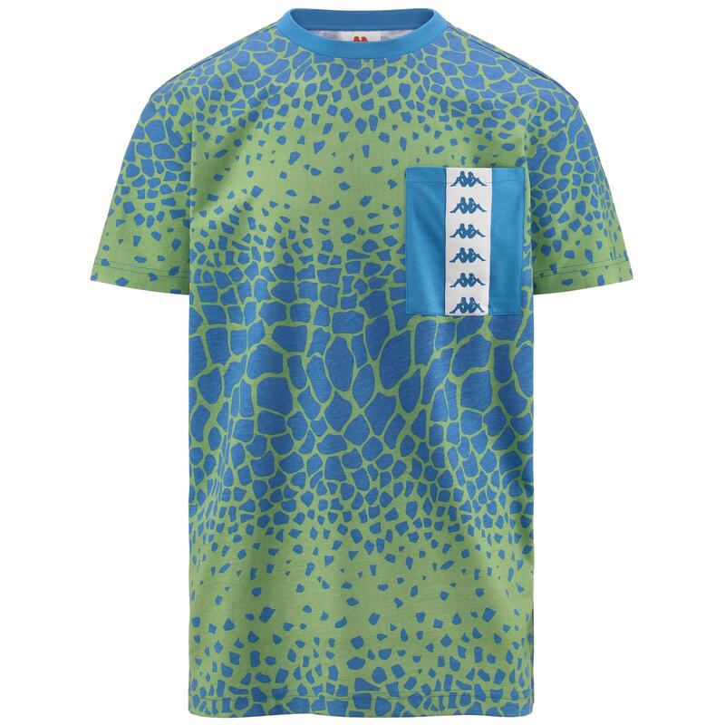 kappa t-shirt da uomo in cotone verde da fitness