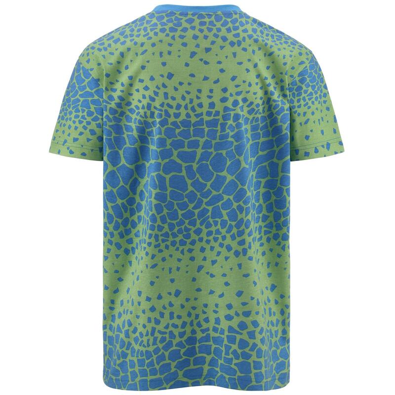 kappa t-shirt da uomo in cotone verde da fitness