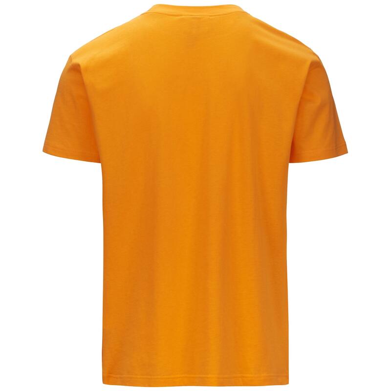 kappa t-shirt da uomo in cotone arancio da fitness