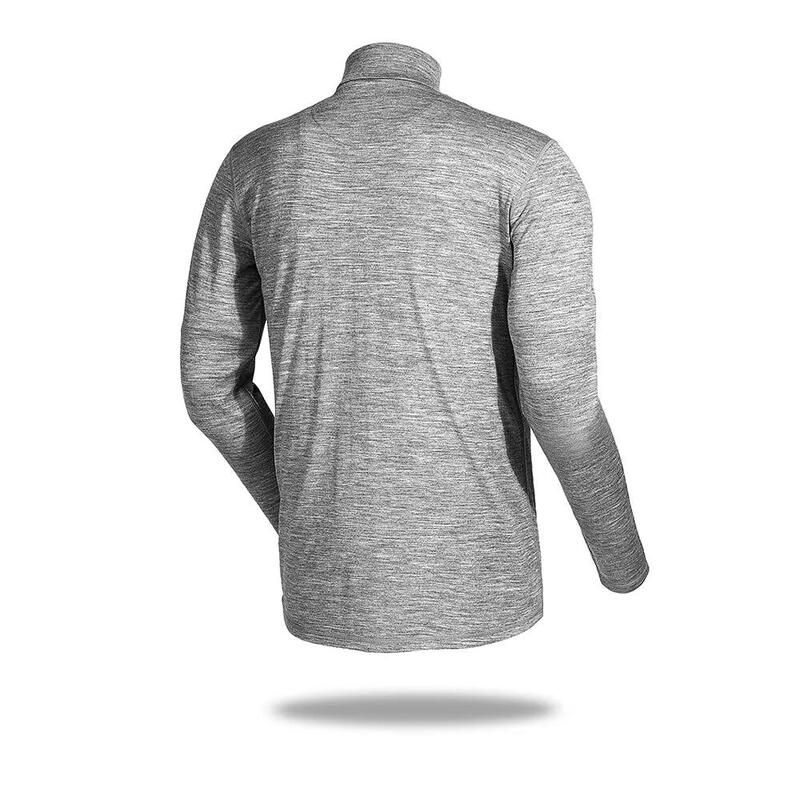 Herren-T-Shirt aus 100% Merinowolle mit langen Ärmeln - Finn 210 Zip