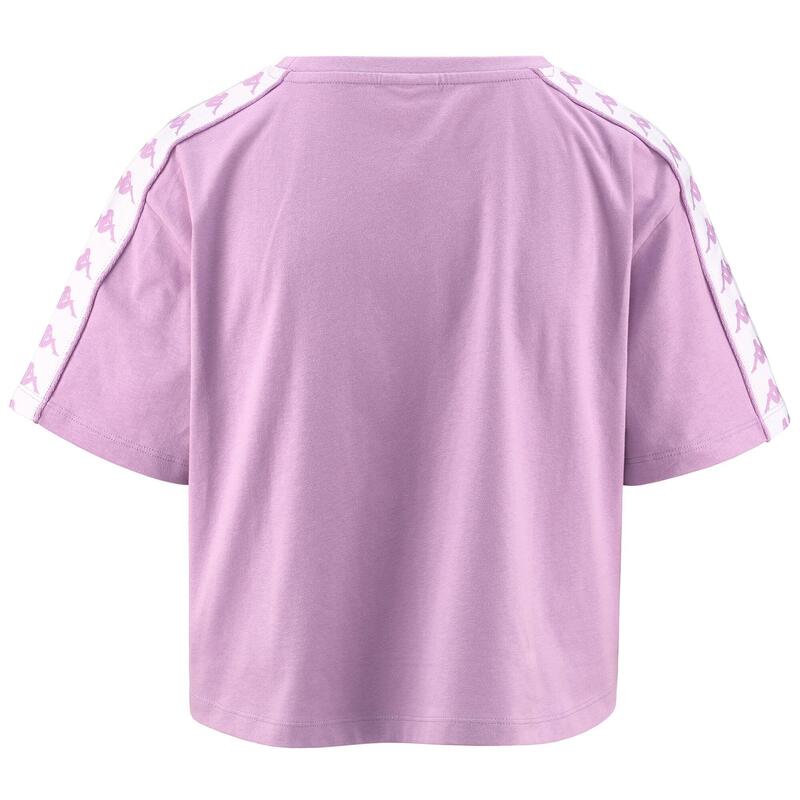 kappa t-shirt da bambino in cotone viola da allenamento .