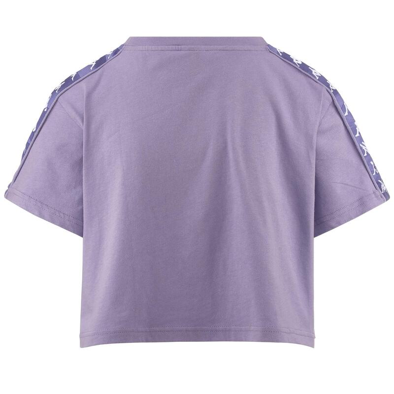 kappa t-shirt da donna in cotone viola da fitness