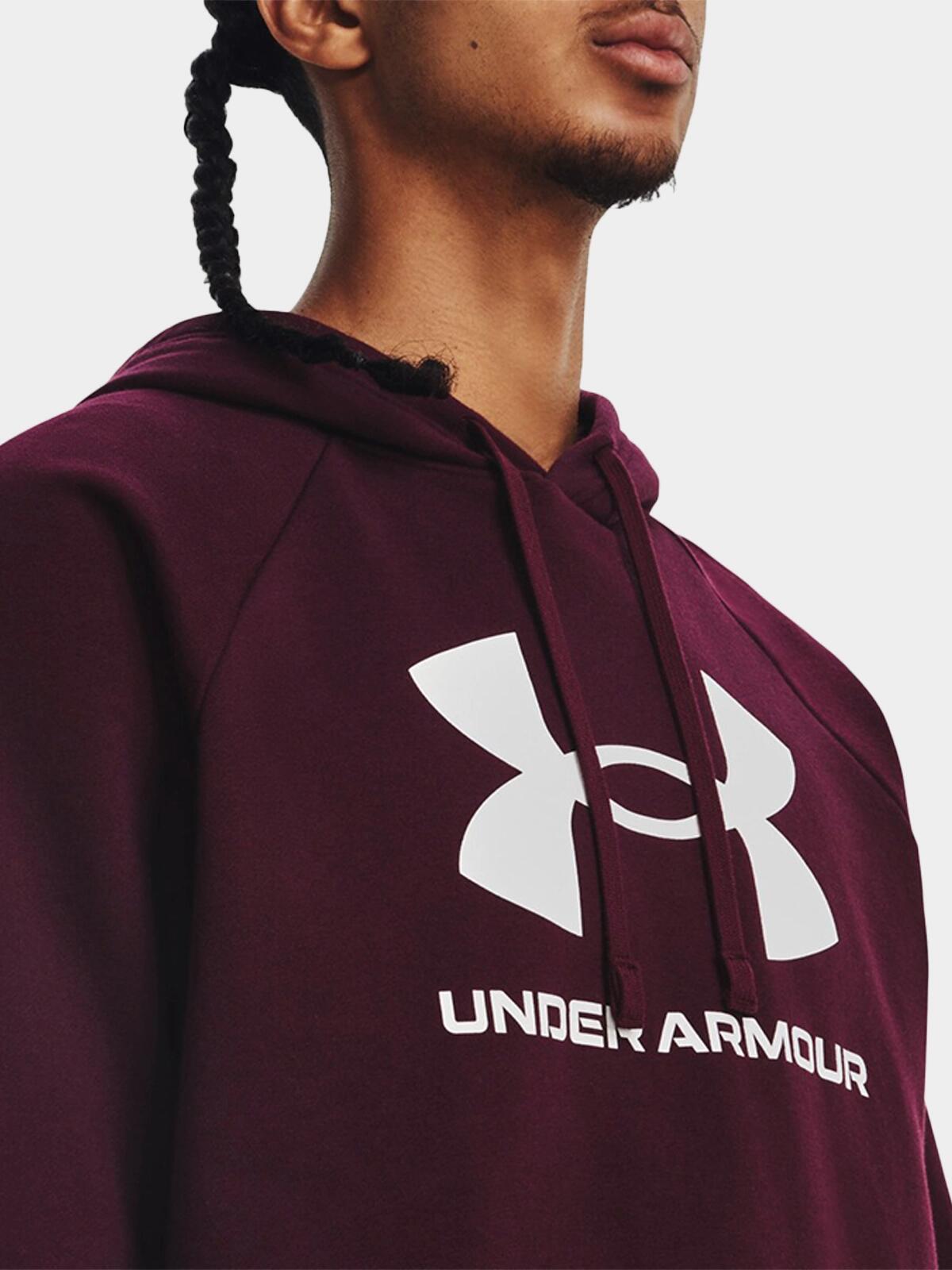 Sudadera Under Armour Rival Fleece Hoodie, Púrpura, Hombre 6/6