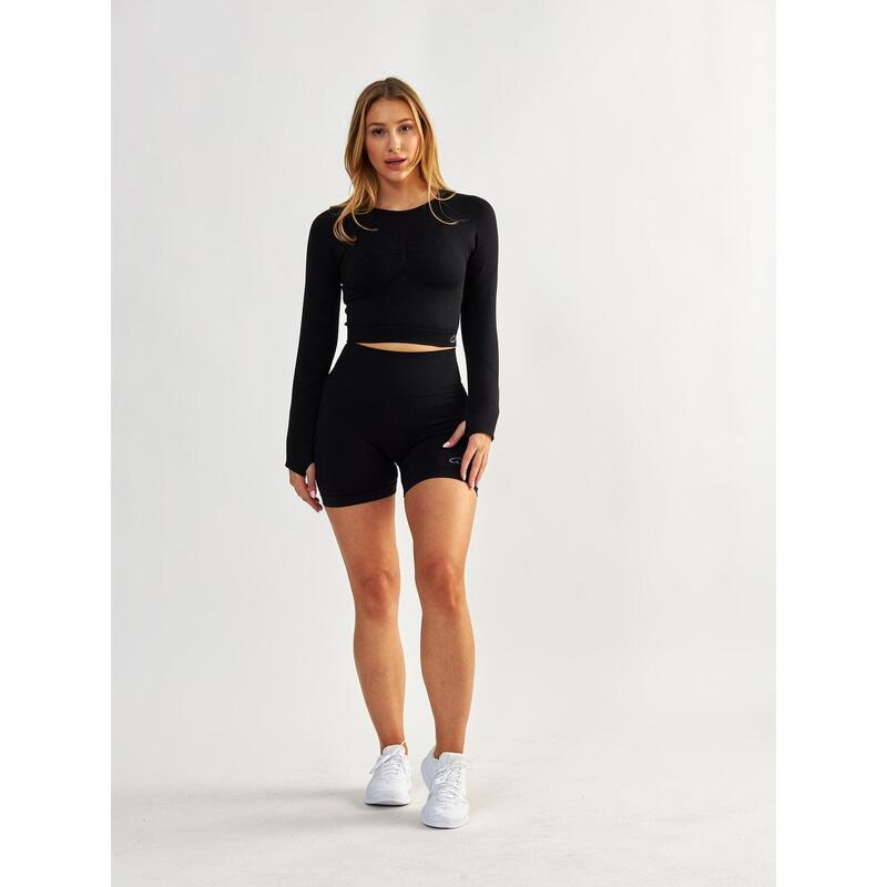 Longsleeve fitness damski Beshaped Power Up! bezszwowy