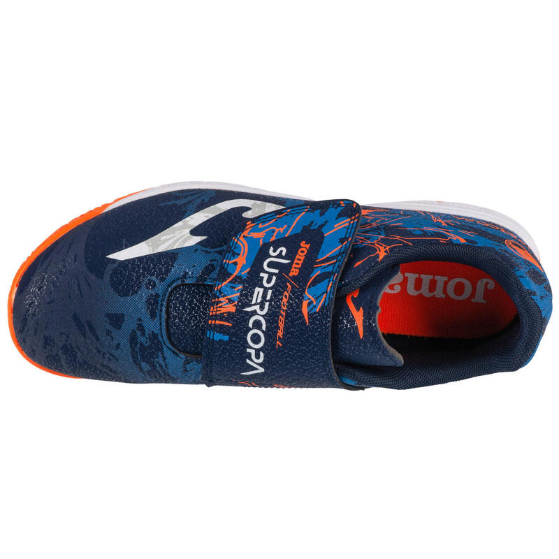 Zapatillas Fútbol Sala Para Niños Joma Super Copa Jr 2403 Azul. Resistentes