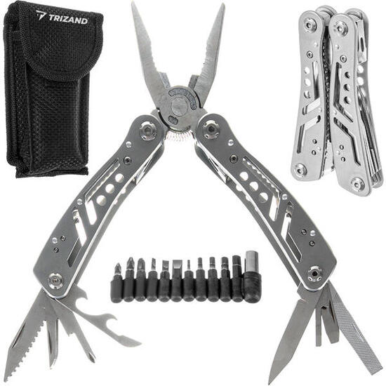 Multitool 13w1 z kompletem 11 bitów i pokrowcem