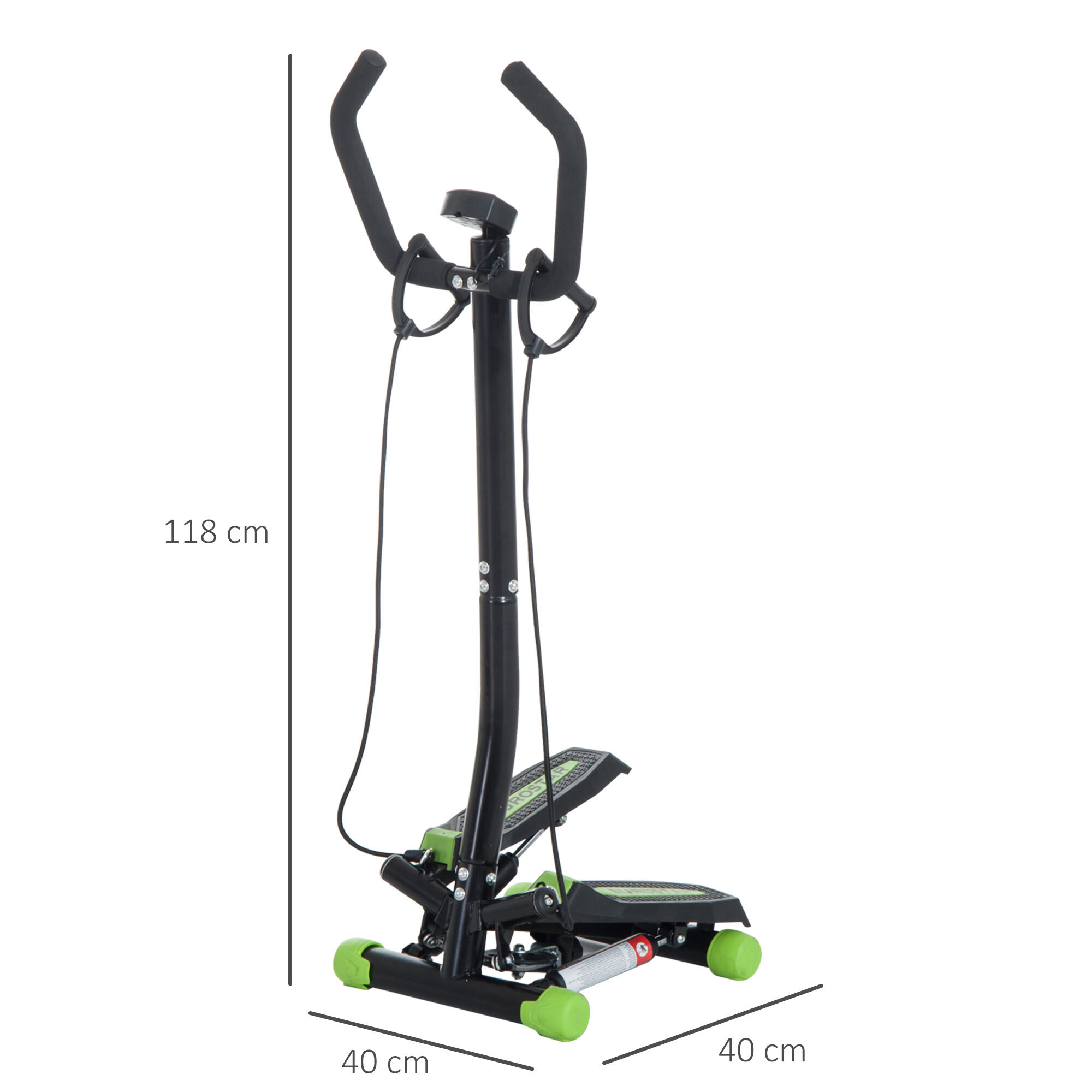 HOMCOM Stepper Professionale con Manubrio e Corde per Allenamento a Casa 3/7