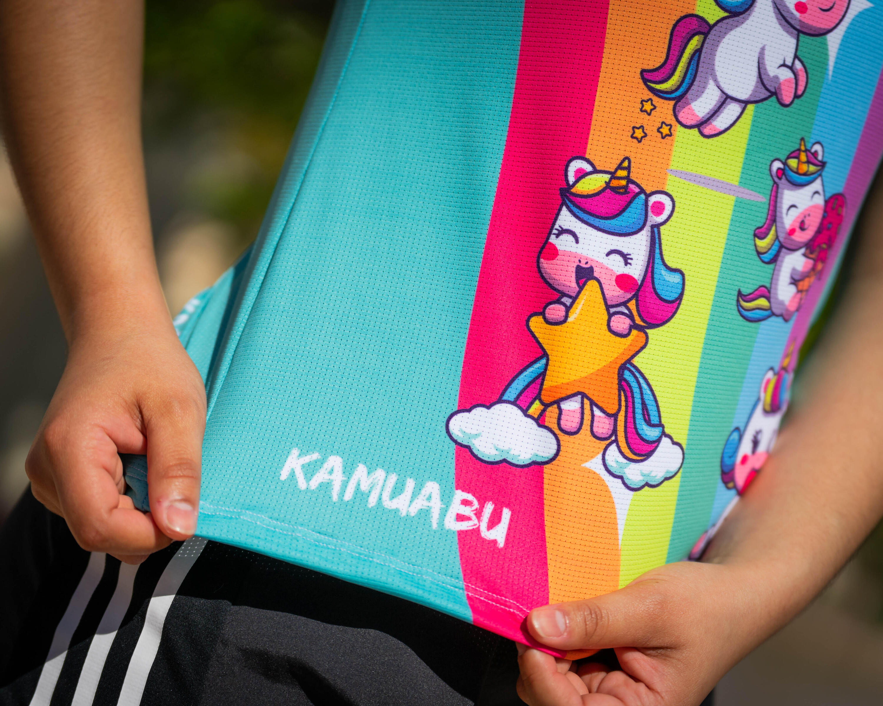 Camiseta de running MANGA CORTA #UNICORNIO Aguamarina - MUJER tallas XS-S-M-L-XL 6/6