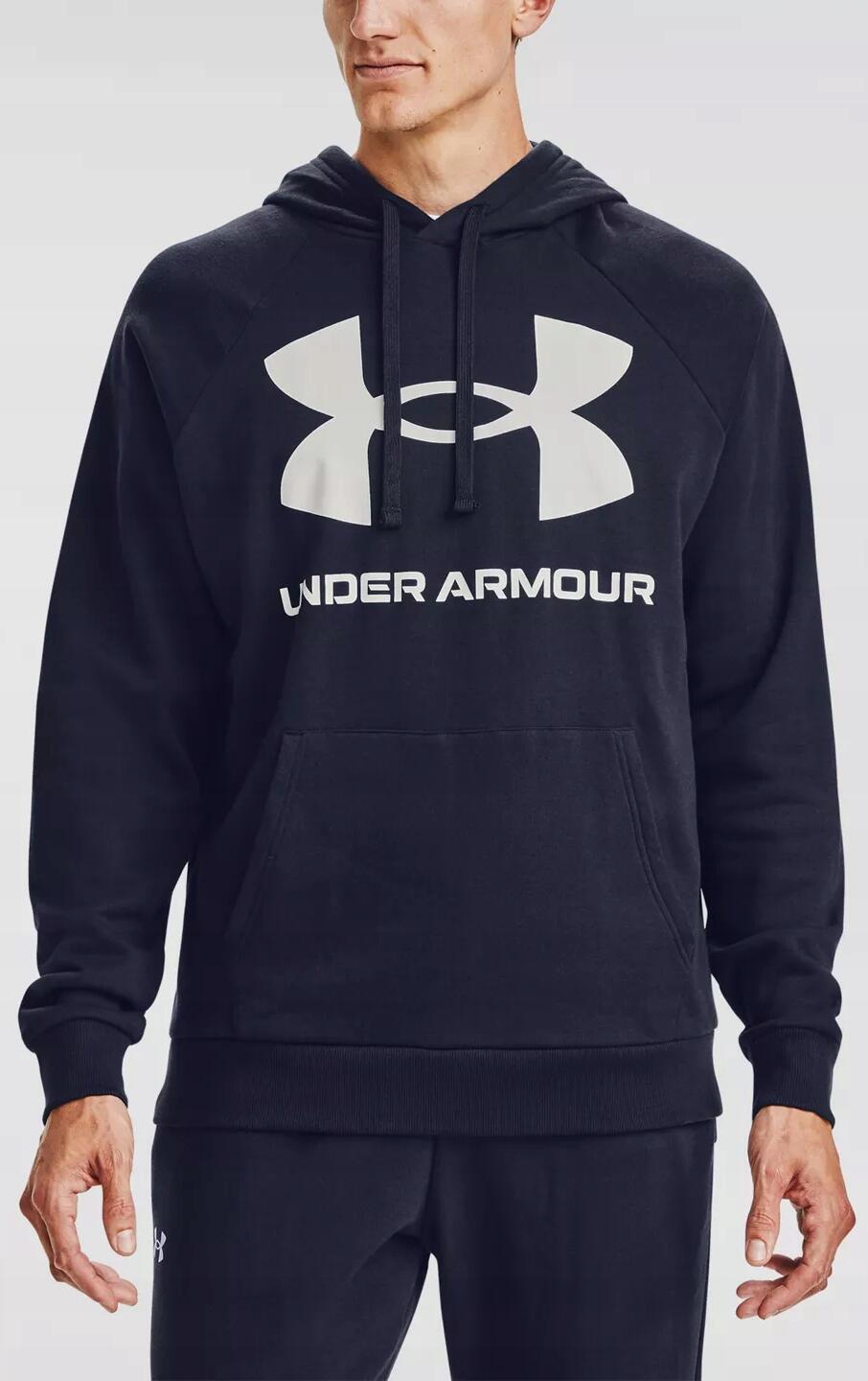 Sweat À Capuche Entraînement Style Gros Logo RIVAL Homme (Bleu Marine) 6/7