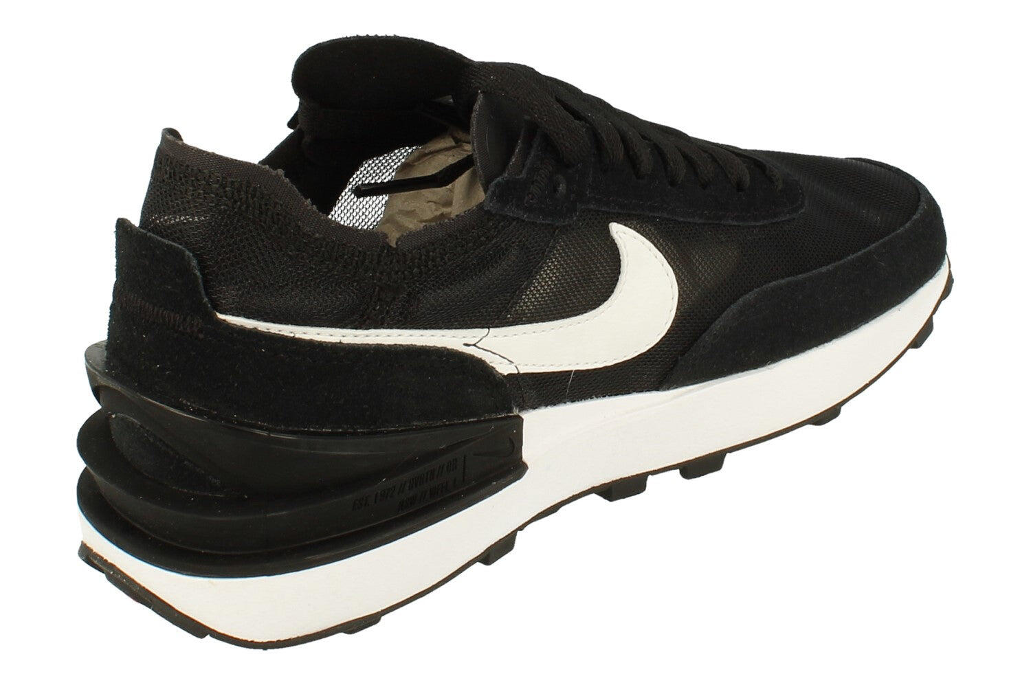 Nike Waffle One Black White Swoosh (W) 3/5