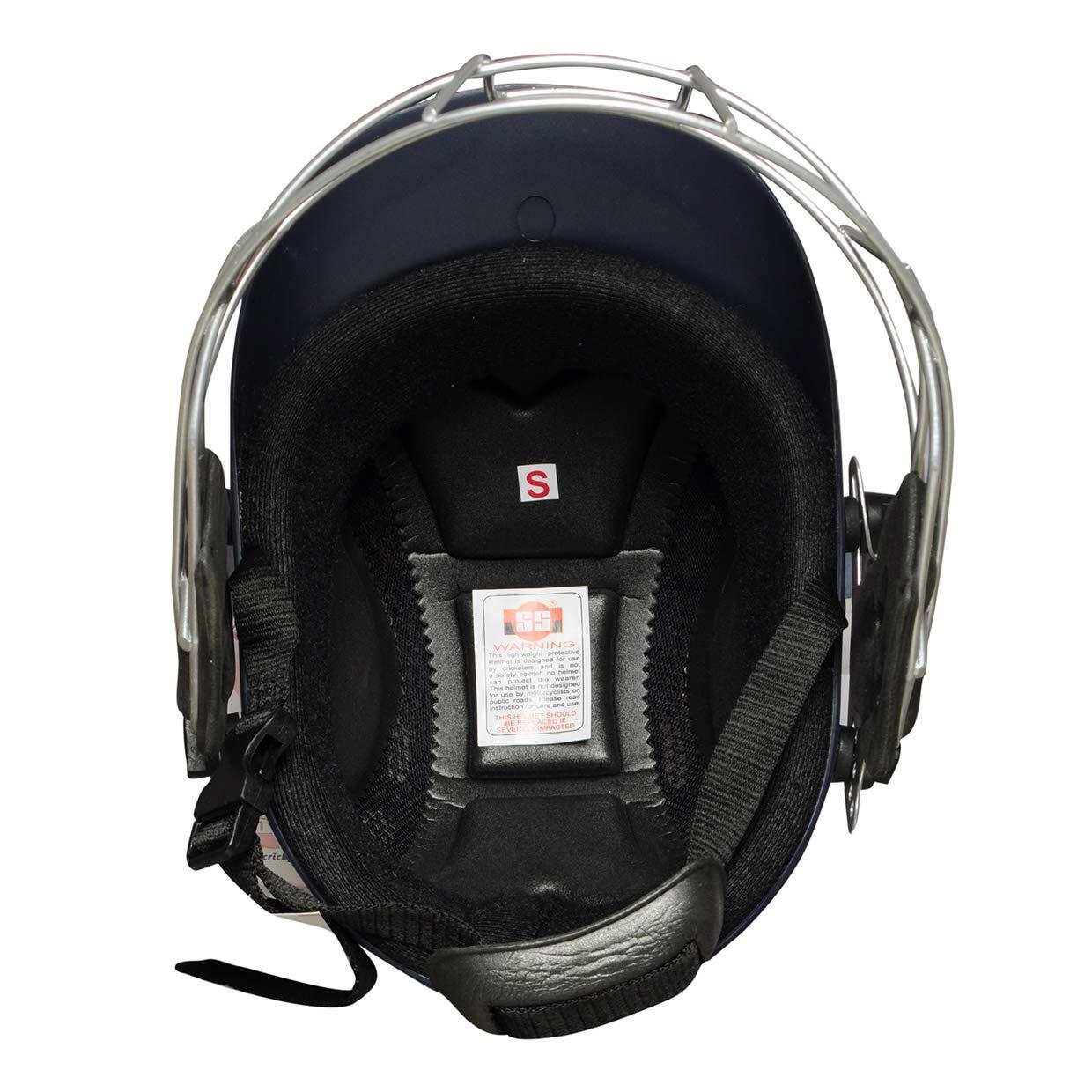 SS Elite Cricket Helmet | For Men & Boys | Mild Steel Grill | Eva Padding 2/5