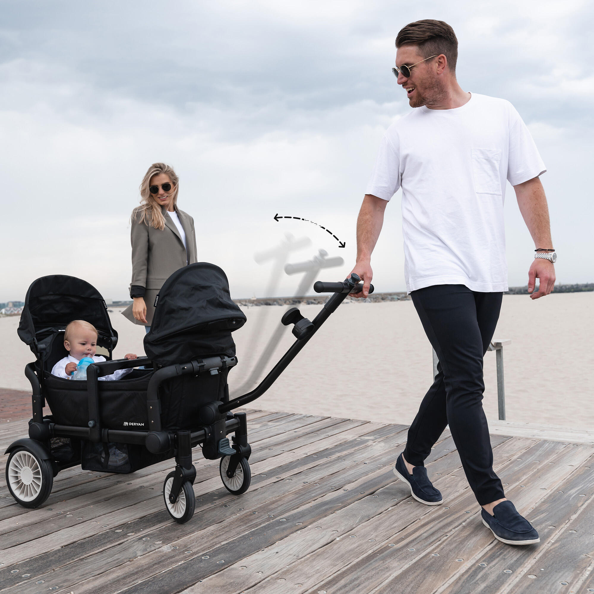 Deryan Luxe Sandy carrello fuoristrada pieghevole - Carrello fuoristrada Nero 3/7
