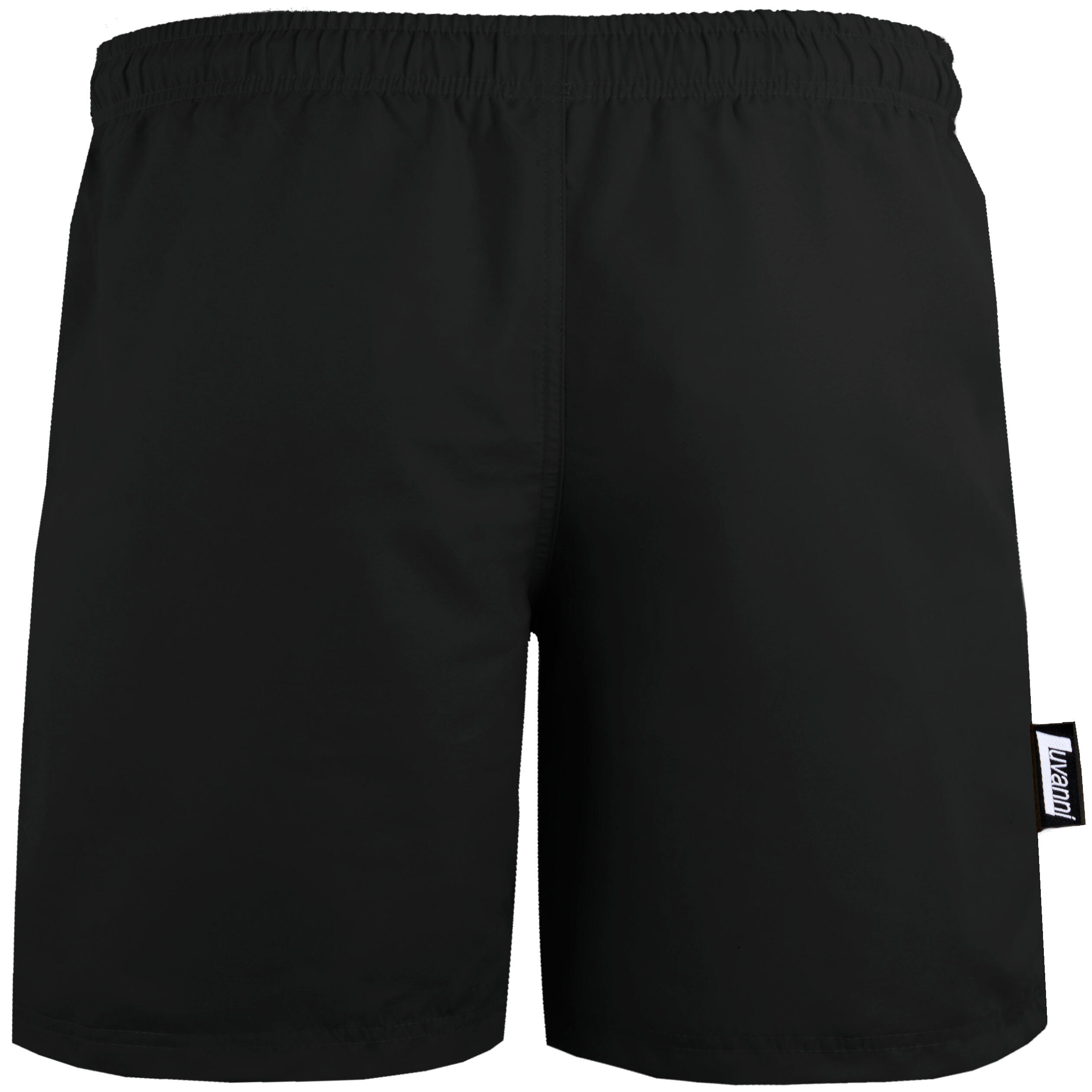 Herren Badehose Style 5 Boardshorts recyceltes Material Kordelzug Uni Schwarz 5/7
