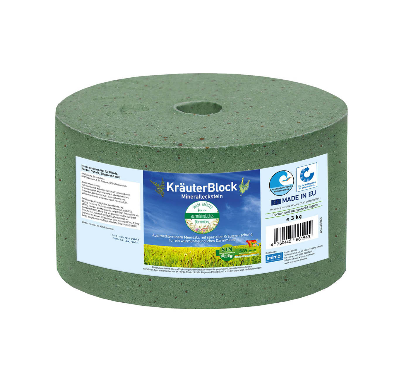 IMIMA KruidenBlok - mineraal liksteen, 3kg