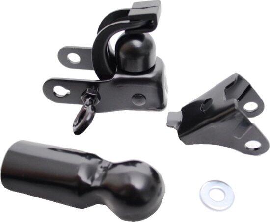 Acoplamiento remolque bicicleta Sunnywheel, acero negro, 4 piezas 5/5