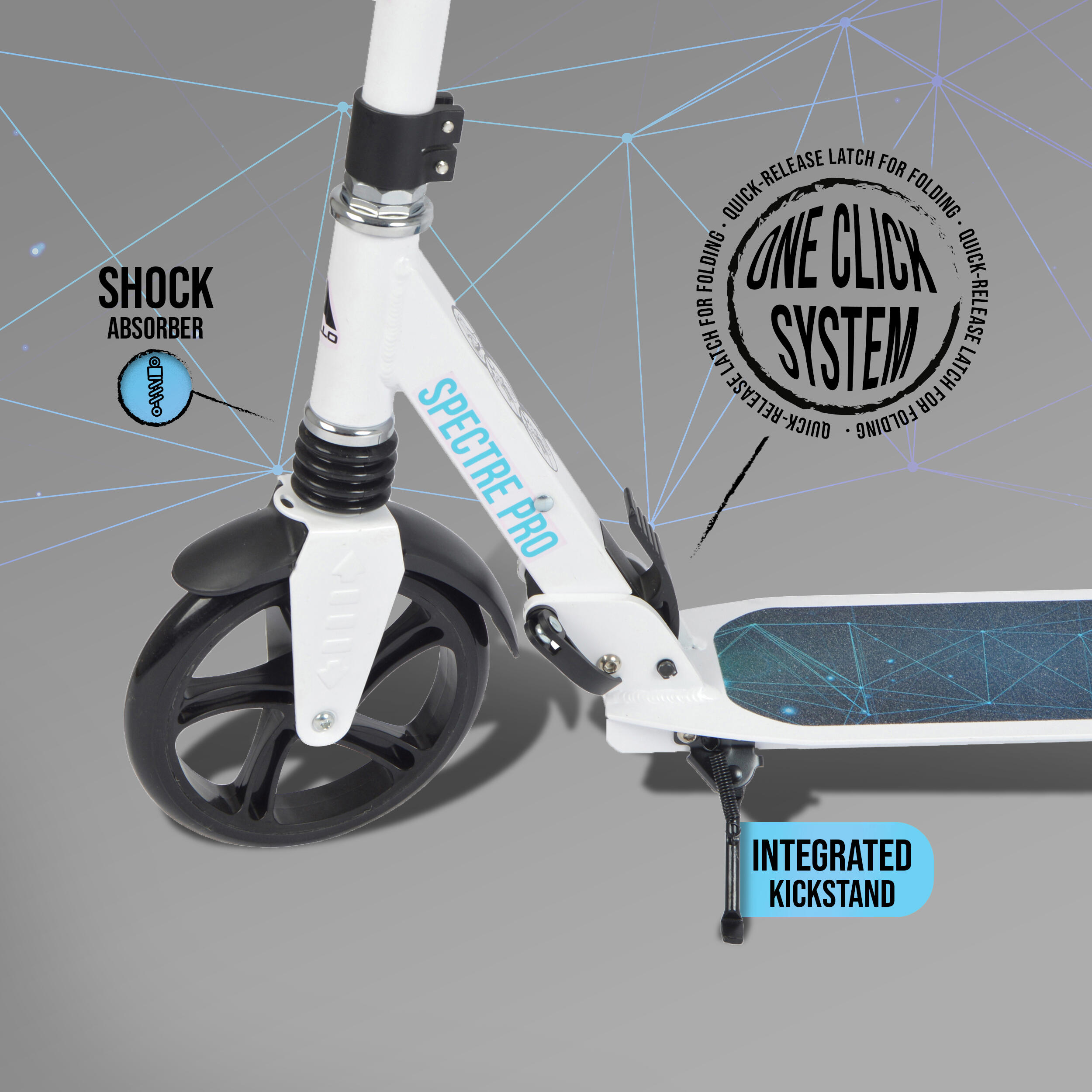 Monopattino Apollo Spectre PRO XXL - Pieghevole Con Ruote 200mm E Doppia Sospensione - Foto 3