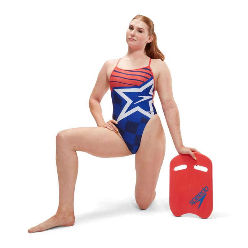 Maillot de bain 1 pièce femme Speedo Placem Dig Vback