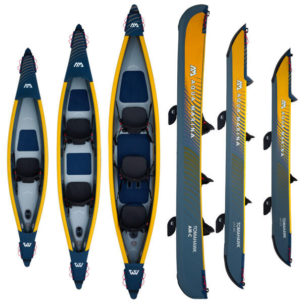 caiaque insuflável aqua marina tomahawk air-k 2pessoas 5/6