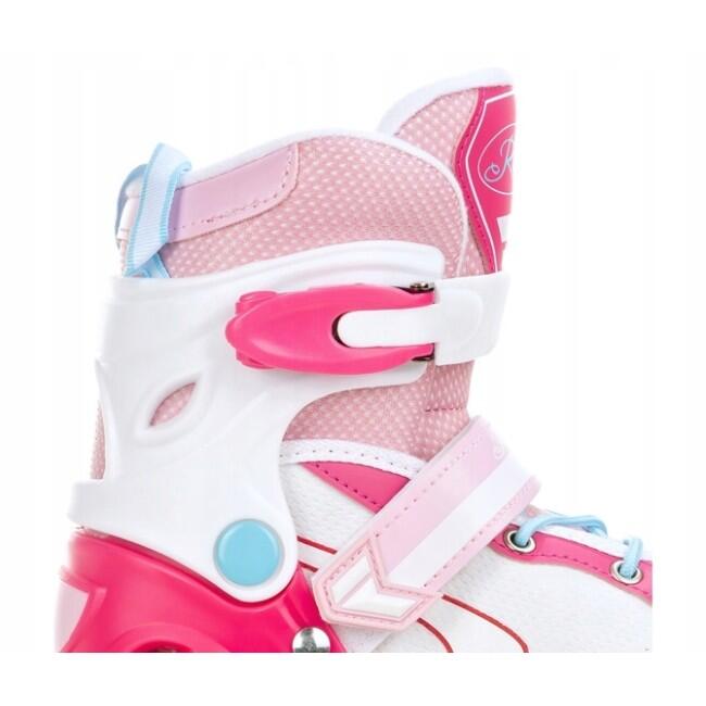 Patines ajustables rueda Lia Blanco/Rosa 6/7