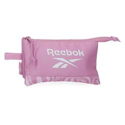 Estuche tres compartimentos Reebok Festival 12cm Rosa