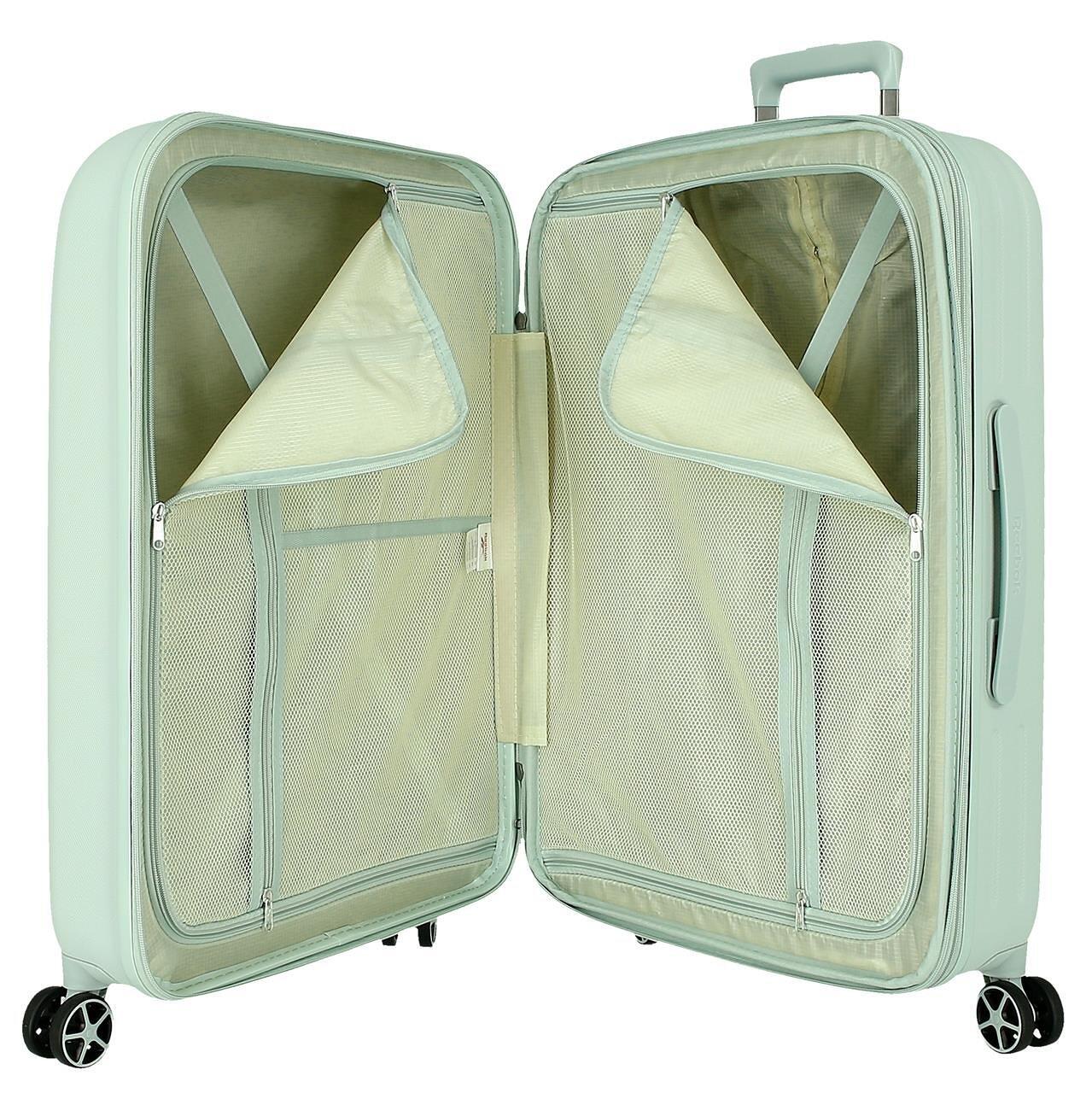 Maleta mediana ABS rígida Unisex Reebok Franklin 70cm 73L Verde 4/5