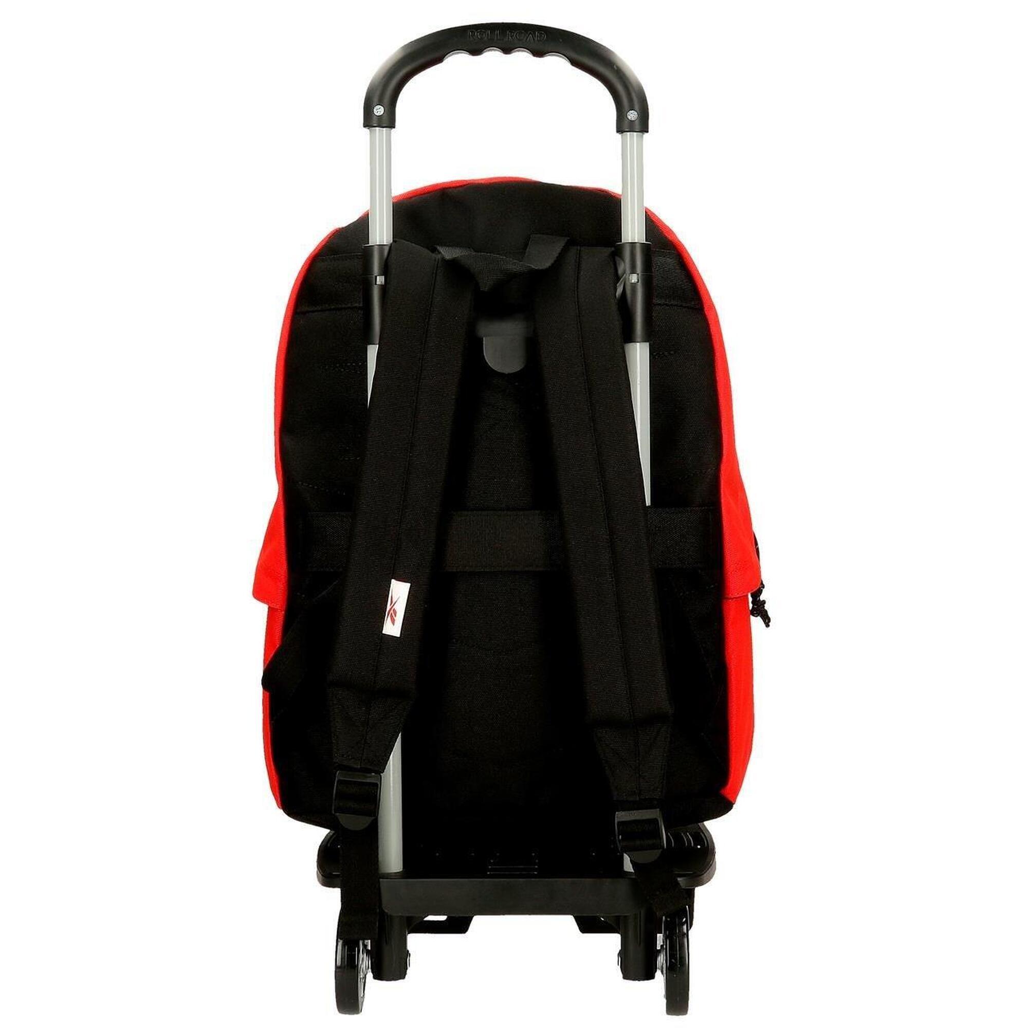 Mochila escolar con carro Unisex Reebok Boston 44cm Rojo