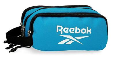 Estuche tres compartimentos Unisex Reebok Boston 10cm Azul