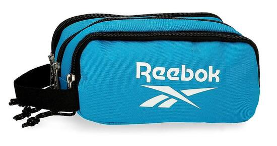 Estuche tres compartimentos Unisex Reebok Boston 10cm Azul