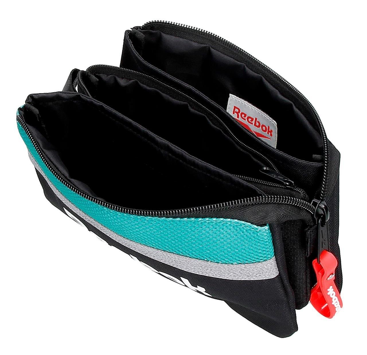 Estuche tres compartimentos Reebok Andover 12cm Negro 3/5
