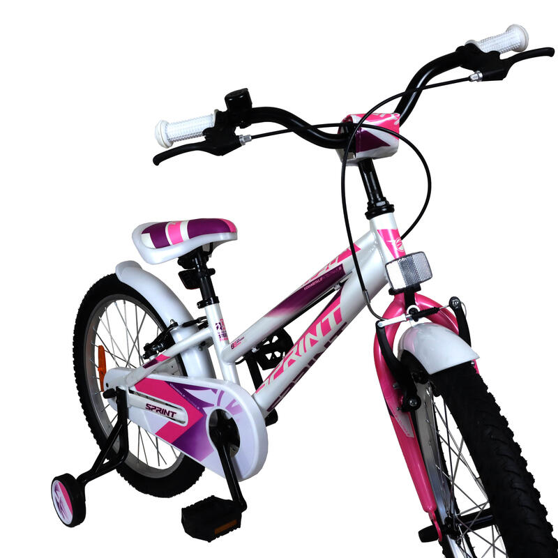 Bicicleta de Montaña 20" Umit Calypso Blanca/Rosa Para Niños de 6 a 9 Años