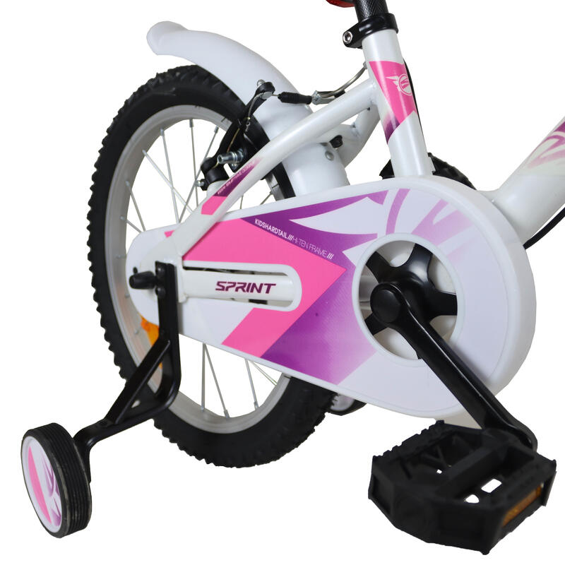 Bicicleta de montanha infantil Umit Alyce 18" branca/rosa