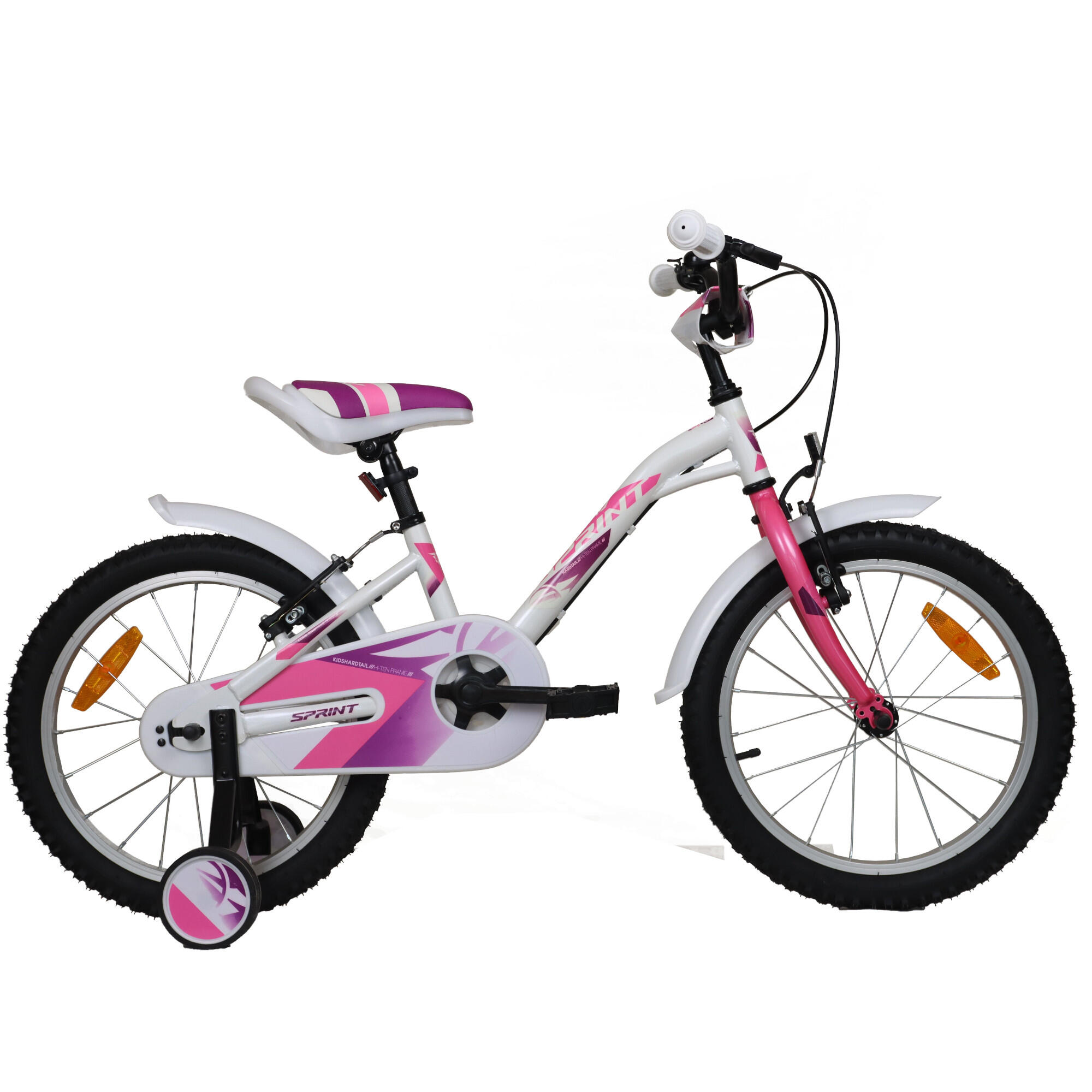 Bicicleta de montanha infantil Umit Alyce 18" branca/rosa
