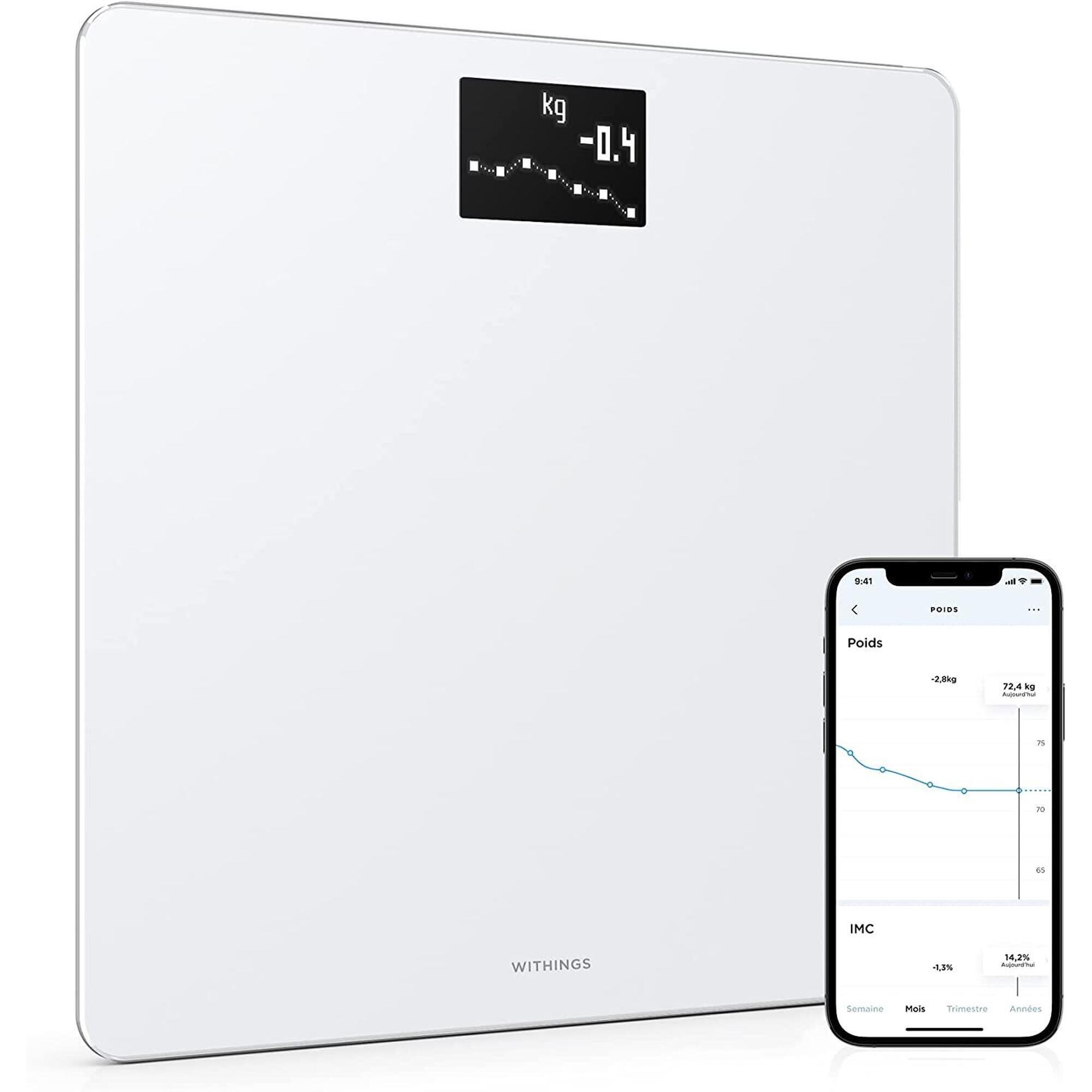 Withings - Withings Body - Balance Connectée Wifi Pèse-personne Impédancemètre Blanc - Balance - Blanc - Taille Unique - Decathlon