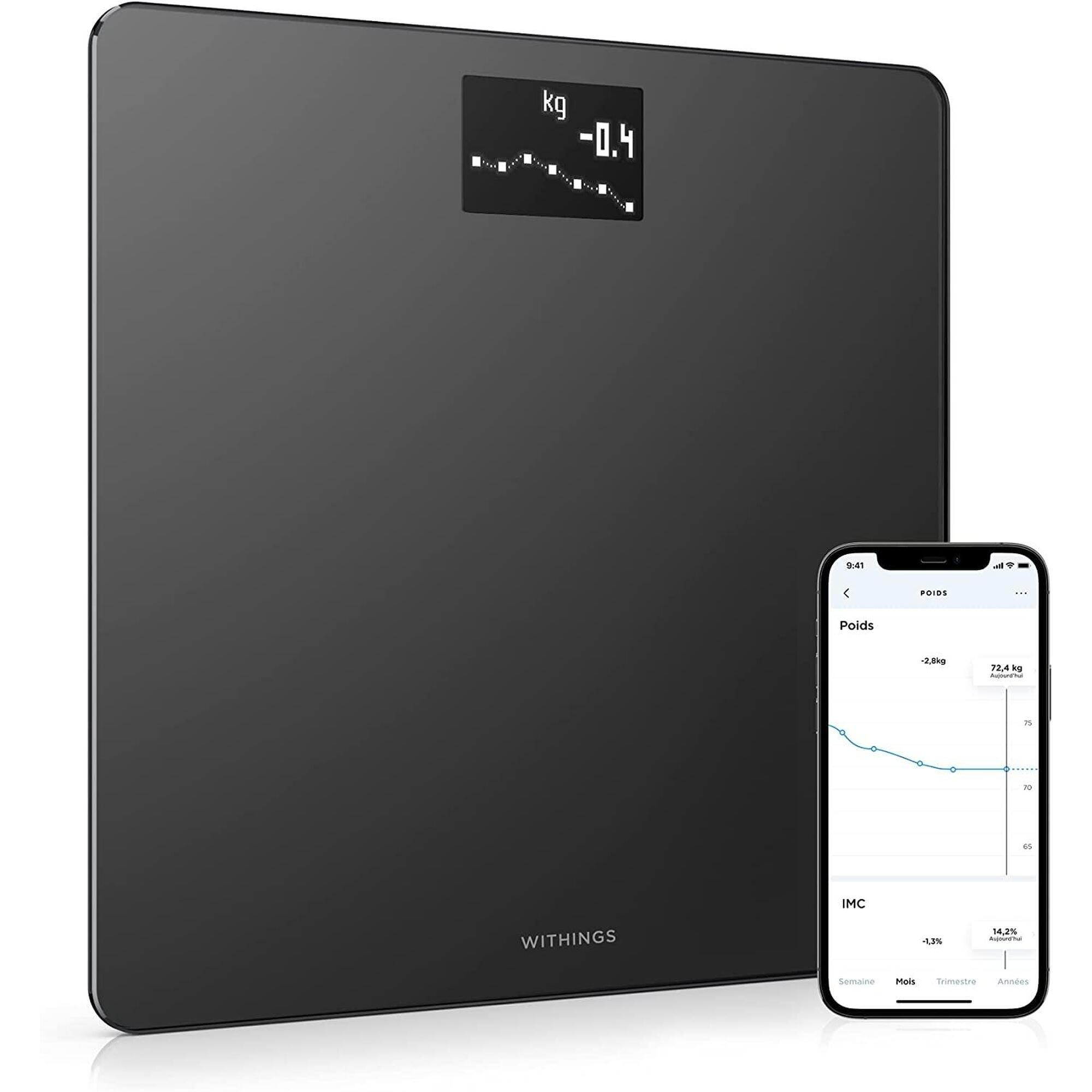 Withings - Withings Body - Balance Connectée Wifi Pèse-personne Impédancemètre Noir - Balance - Noir - Taille Unique - Decathlon