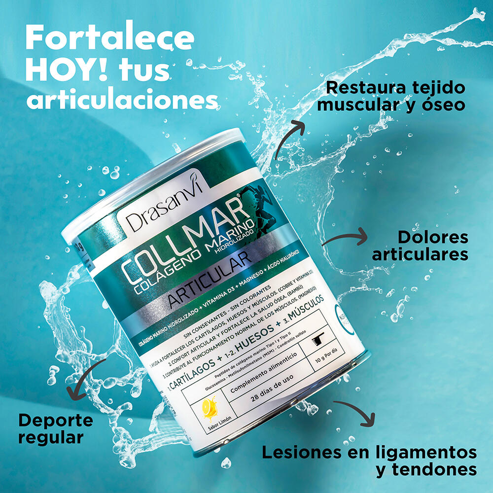 Collmar Articular - Colágeno Marino Hidrolizado - Sabor Limón - 280Gr - DRASANVI 4/6