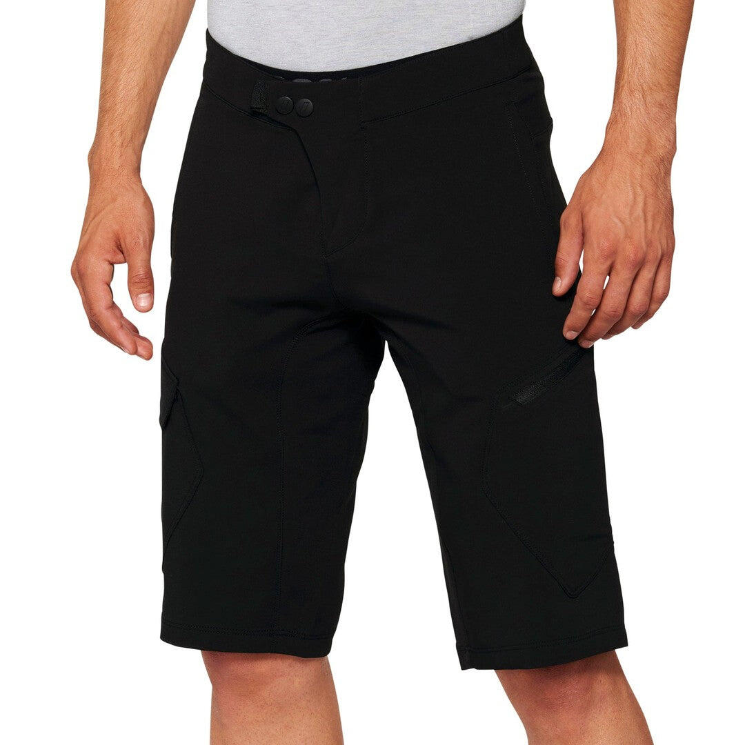 100 Percent RIDECAMP Shorts w/Liner Black