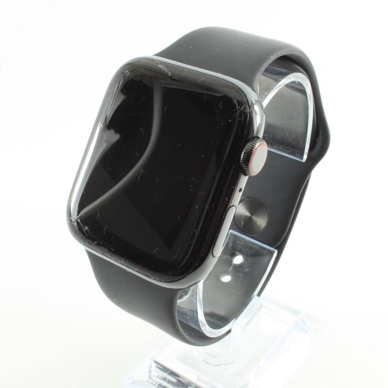 Refurbished - Apple Watch S5 44mm GPS+Cellular - Grijs/Zwart - Redelijk