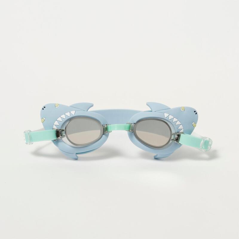 Salty the Shark Mini Swim Goggles - Aqua