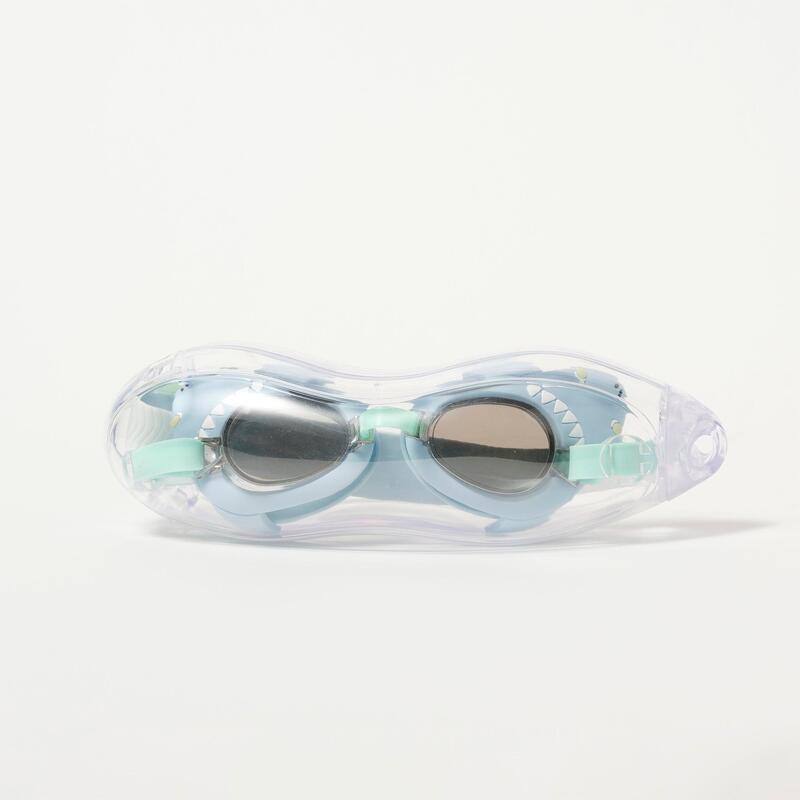Salty the Shark Mini Swim Goggles - Aqua