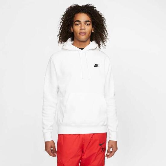 Felpa con cappuccio uomo ( fleece) nike bianco