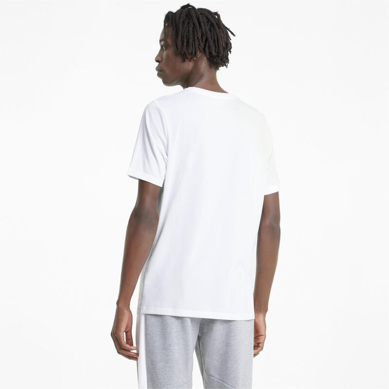 Active Big Logo T-shirt voor heren PUMA White