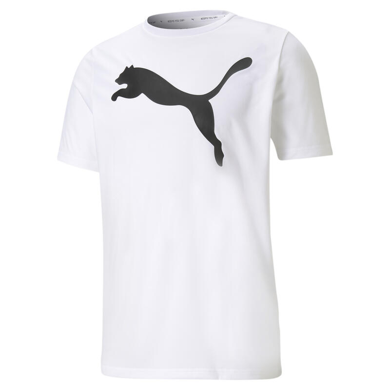 Active Big Logo T-shirt voor heren PUMA White