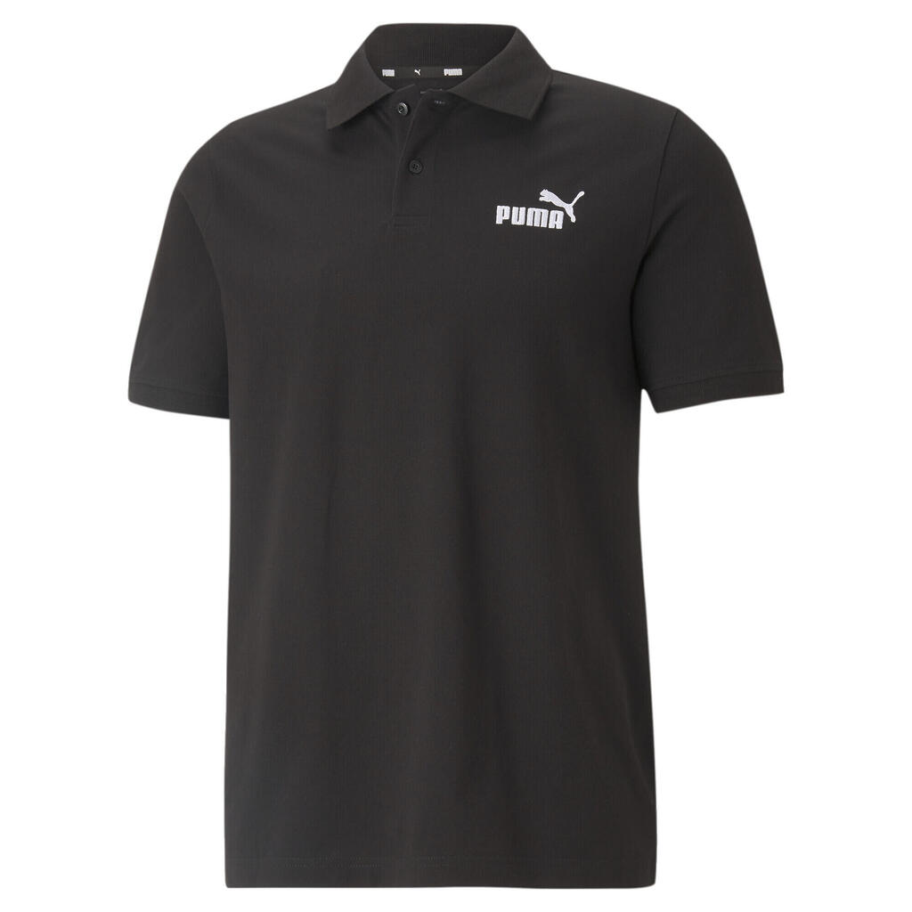 PUMA Mens Essentials Pique Polo Shirt - Black